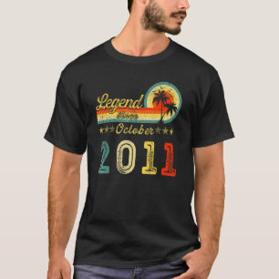 Legend Since October 2011 11 Years Old 11th Birthd T-Shirt