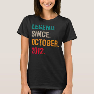 Legend Since October 2012 10th Bday 10 Years Old T-Shirt