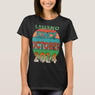 Legend Since October 2014 Funny 8th Birthday Gifts T-Shirt