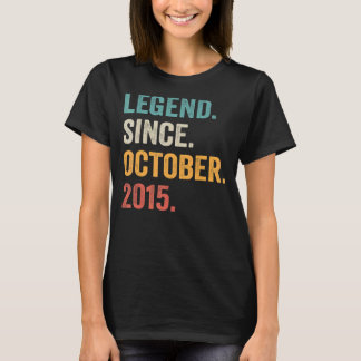 Legend Since October 2015 7th Birthday  7 Years Ol T-Shirt