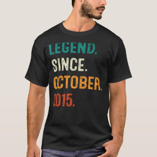Legend Since October 2015 7th Birthday Gift 7 Year T-Shirt