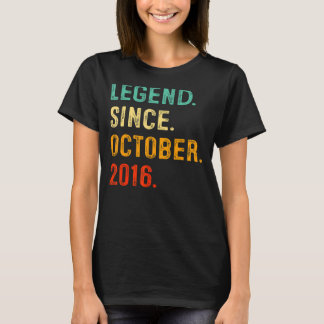 Legend Since October 2016 6th Birthday  6 Years Ol T-Shirt