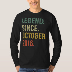 Legend Since October 2016 6th Birthday 6 Years Old T-Shirt