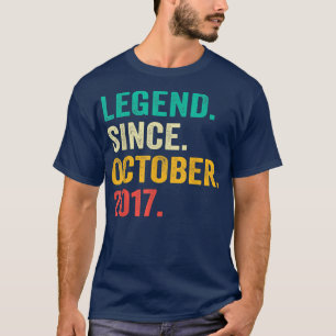 Legend Since October 2017 5th Birthday Gifts 5 Yea T-Shirt