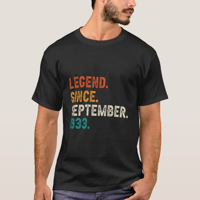 Legend Since September 1933 90Th 90 T-Shirt (Front)