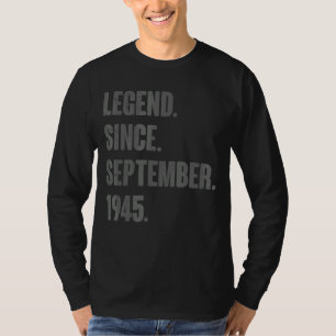 Legend Since September 1945 77 Year Old 77th Birth T-Shirt