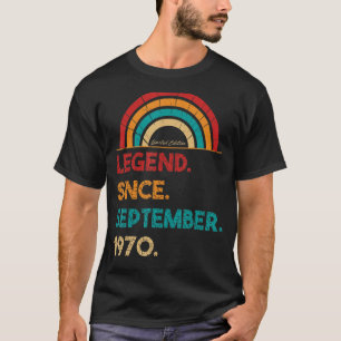 Legend Since September 1970 52nd Birthday Born In T-Shirt
