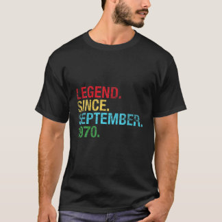 Legend Since September 1970 Bday Gifts 51St Birthd T-Shirt