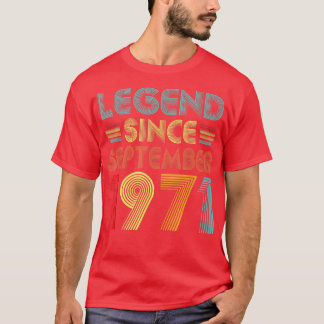 Legend Since September 1971 51st Birthday Retro 51 T-Shirt