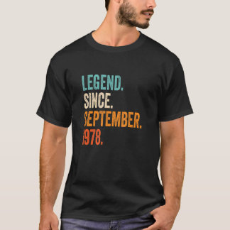 Legend Since September 1978 44th Birthday T-Shirt