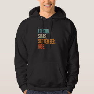 Legend Since September 1982 40th Birthday Hoodie