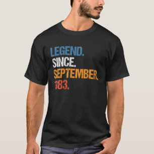 Legend Since September 1983 Vintage Birthday T-Shirt