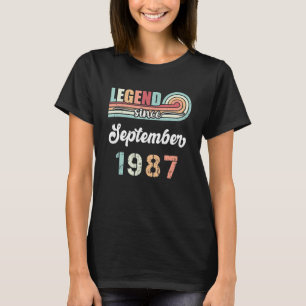 Legend Since September 1987 35 Years Old Vintage B T-Shirt