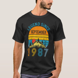 Legend Since September 1987 35th Birthday Retro 35 T-Shirt