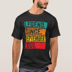 Legend Since September 2001 21st Birthday 21 Yea T-Shirt