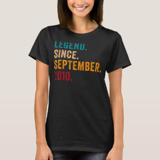 Legend Since September 2010 12th Birthday Boy 12 Y T-Shirt
