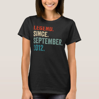 Legend Since September 2012 10th Birthday  10 Year T-Shirt