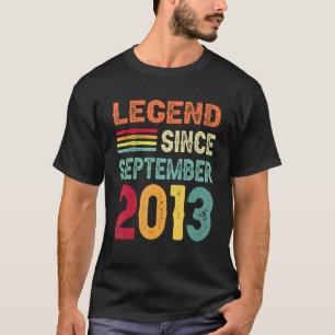 Legend Since September 2013 9th Birthday 9 Years O T-Shirt