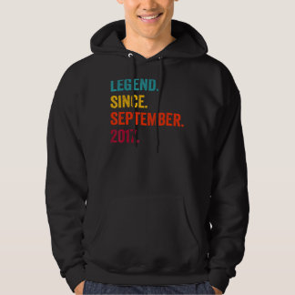 Legend Since September 2017 5th Birthday  5 Years  Hoodie