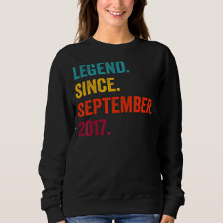 Legend Since September 2017 5th Birthday  5 Years  Sweatshirt