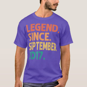 Legend Since September 2017 5th Birthday Gifts 5 Y T-Shirt