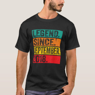 Legend Since September 2018 7th Birthday Gifts 7 Y T-Shirt
