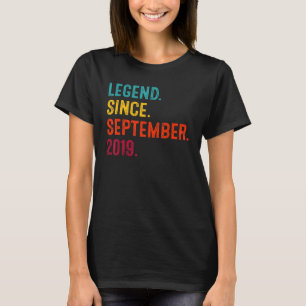Legend Since September 2019 3rd Birthday 3 Years T-Shirt