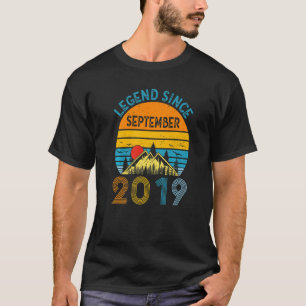 Legend Since September 2019 3rd Birthday Retro 3 Y T-Shirt