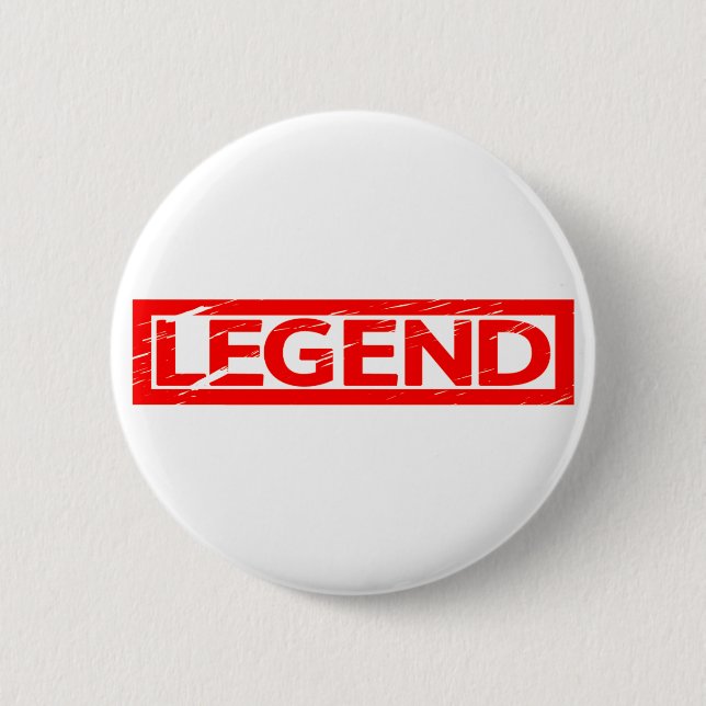 Legend Stamp 6 Cm Round Badge (Front)