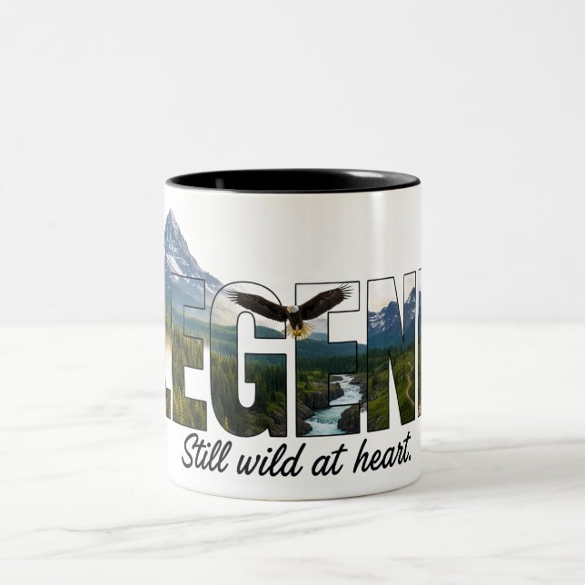 Legend Still Wild at Heart Outdoor Graphic Two-Tone Coffee Mug (Center)