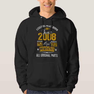 Legend Were Born In June 2008 14 Birthday 14 Years Hoodie