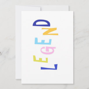 legend word art holiday card