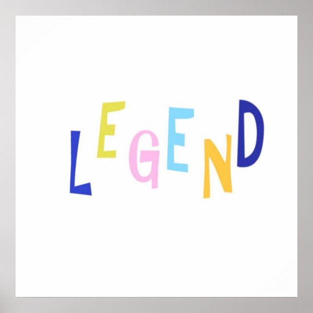 legend word art poster (Front)