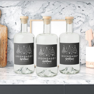 Legendaddy christmas gift for Dad minimalist Liquor Bottle Label