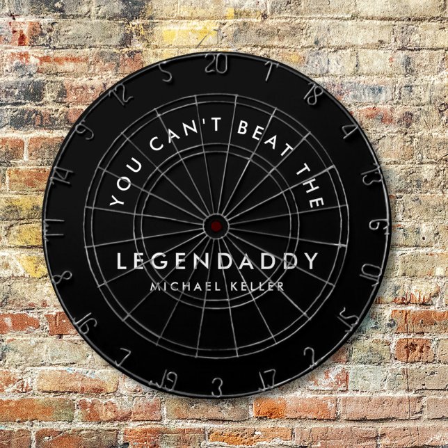Legendaddy for Legendary Dads fun minimalist  Dartboard (dartboard for dad. Personalized with name for legendary dads.)