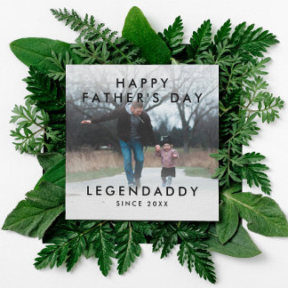 Legendaddy for Legendary Dads minimalist Photo Card
