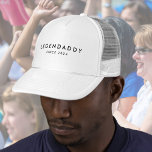 Legendaddy for Legendary Dads minimalist  Trucker Hat<br><div class="desc">Legendaddy since 20xx modern minimalistic design for legendary Dads. Personalise it with your text/year. Gift for Father's Day Christmas or Birthday.</div>