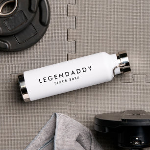 Legendaddy for Legendary Dads simple minimalist  Water Bottle