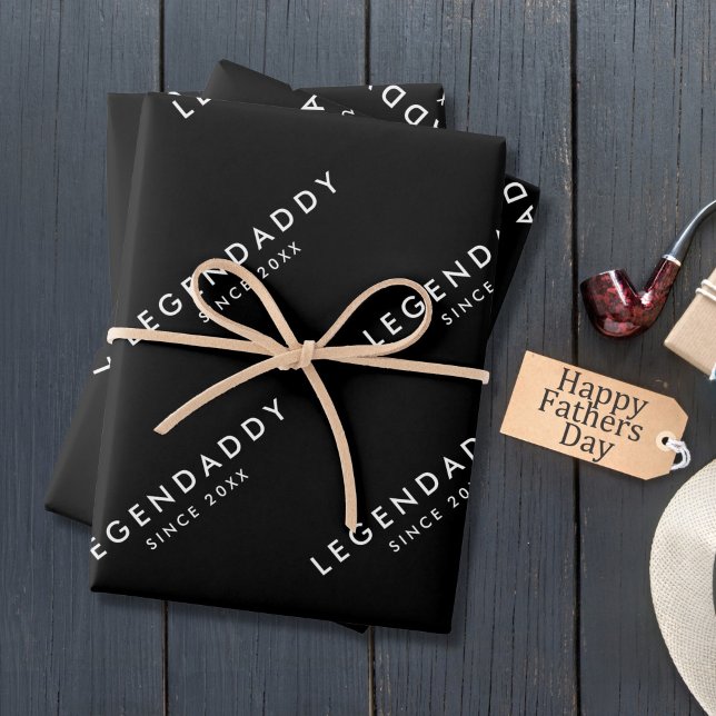 Legendaddy for Legendary Dads simple minimalist  Wrapping Paper Sheet (Creator Uploaded)