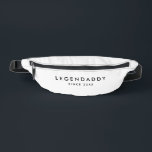 Legendaddy since for Legendary Dads minimalist  Bum Bags<br><div class="desc">Legendaddy since 20xx modern minimalistic design for legendary Dads. Personalise it with your text/year. Gift for Father's Day Christmas or Birthday.</div>