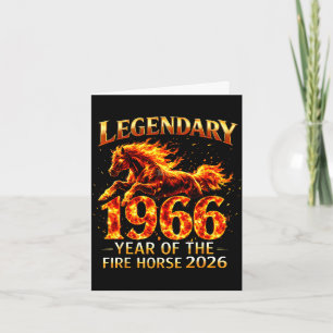 Legendary 1966 fire horse 60th birthday 2026 card