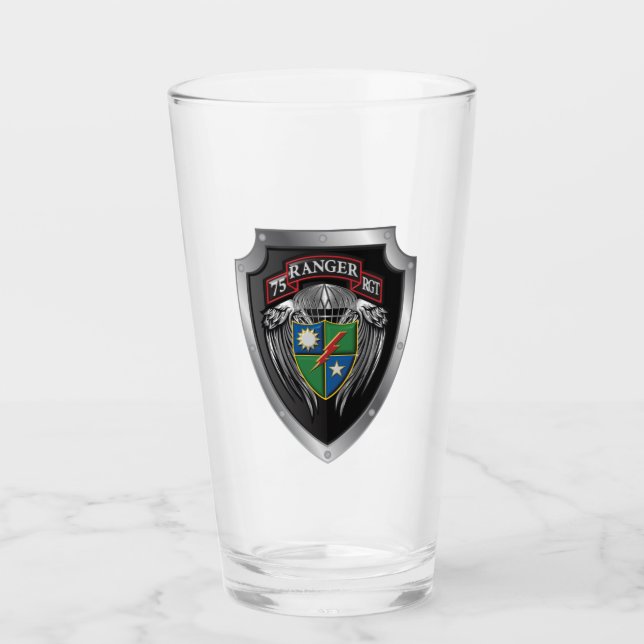 Legendary 75th Ranger Regiment Custom Shield Glass (Front)