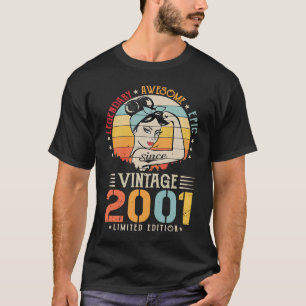 Legendary Awesome Epic Since 2001 22nd Birthday De T-Shirt