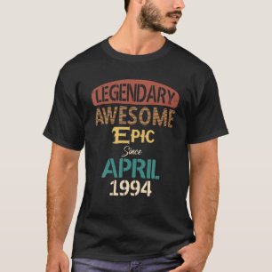Legendary Awesome Epic Since April 1994 28Th Boys T-Shirt