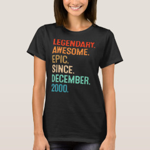Legendary Awesome Epic Since December 2000 21st Bi T-Shirt