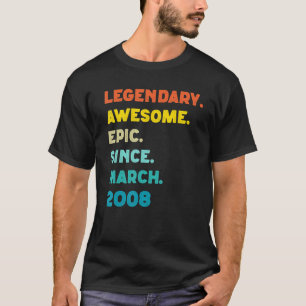 Legendary Awesome Epic Since February 2008 14th Bi T-Shirt