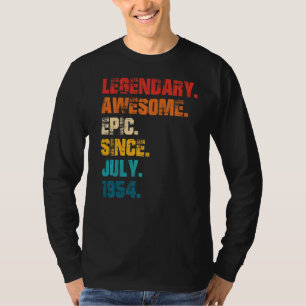Legendary Awesome Epic Since July 1954 Retro Style T-Shirt