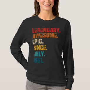 Legendary Awesome Epic Since July 1961 Retro Style T-Shirt