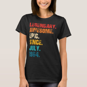 Legendary Awesome Epic Since July 1964 Retro Style T-Shirt