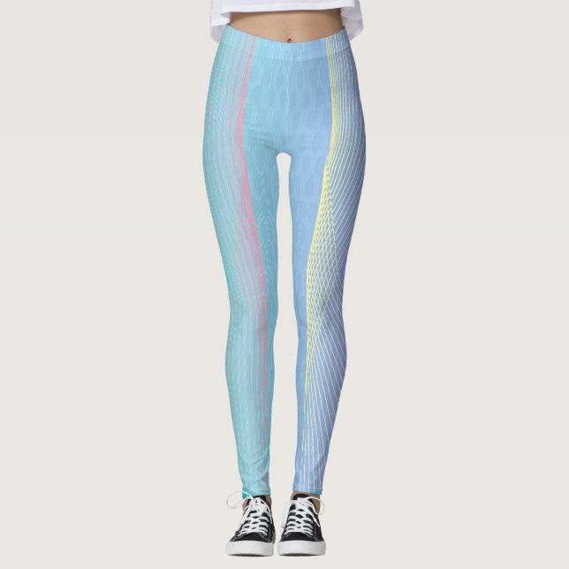Legendary Barcelona-Inspired Geometric Leggings (Front)